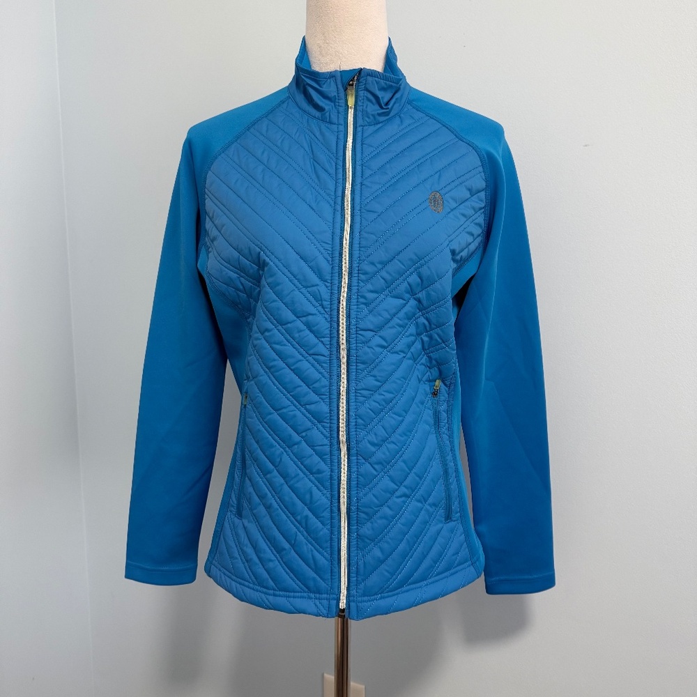 LW Levelwear Women’s zip-up stretchy moisture-wicking Blue Jacket Size M